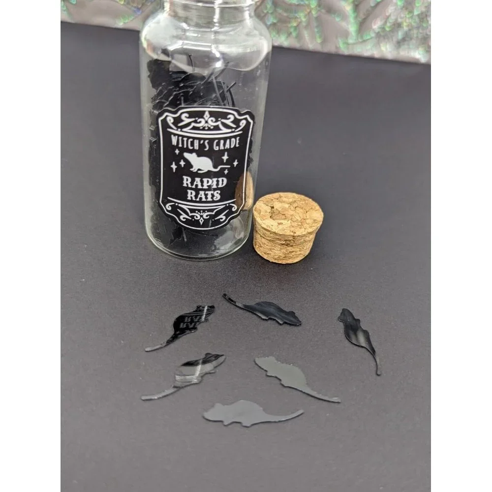 Target Bullseye Halloween 2021 Set of 8 Mini Filled Potion Glass Bottles Glitter